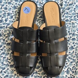 Madewell Black The Dixson Fisherman Mules